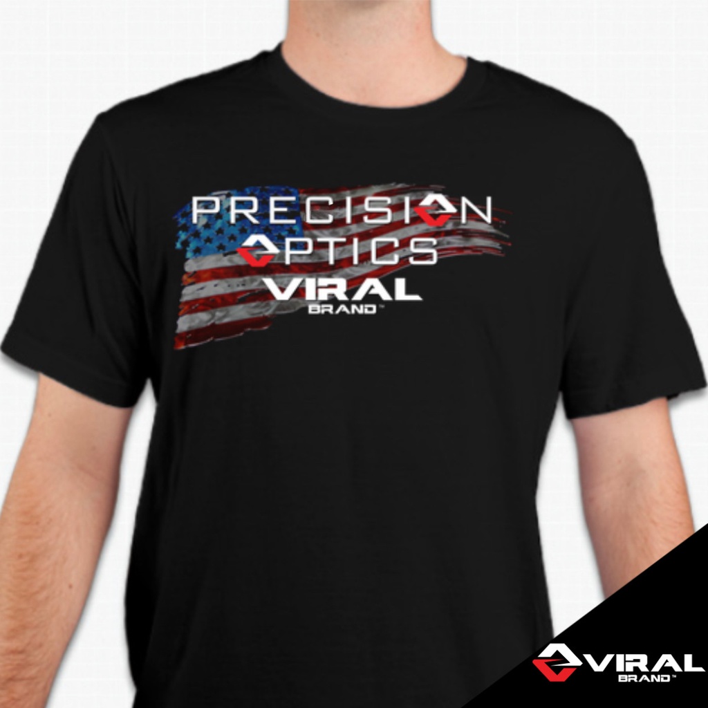 Viral Brand - T-Shirt, American Flag, Black