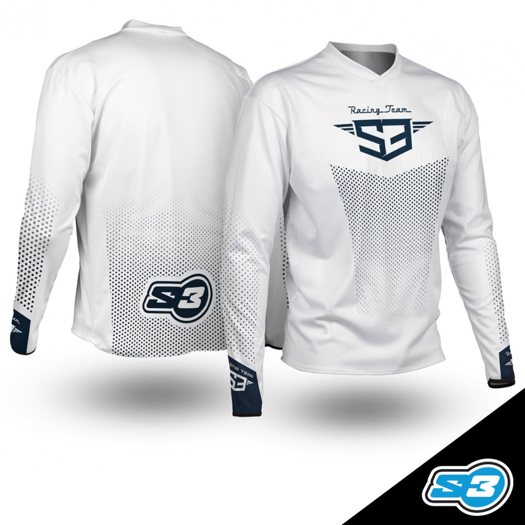 S3 - Jersey, Blue Collection, White/Blue, TES-6600