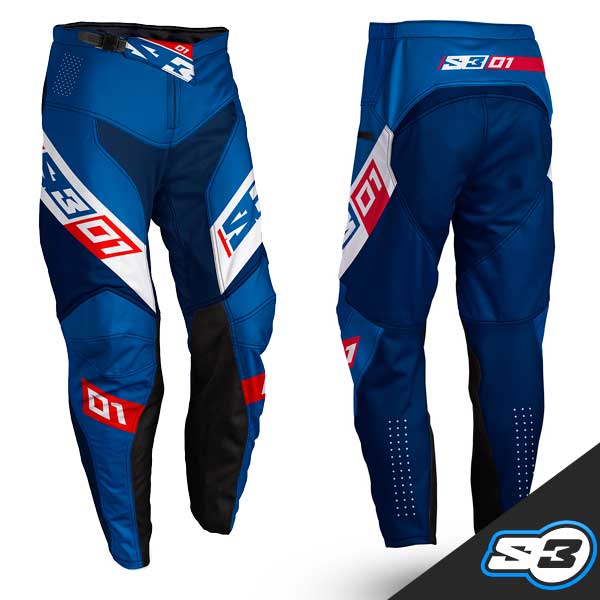 S3 - Pants, Collection 01, Enduro, Blue/White, J-01-UW