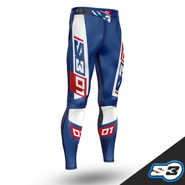 S3 - Pants, Collection 01, Trials, White/Blue, 01-UW2