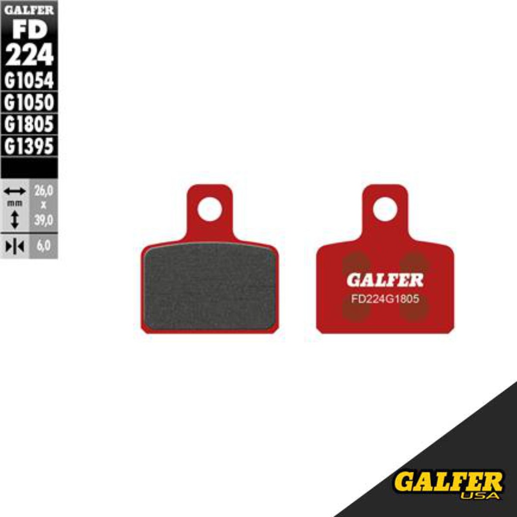 Galfer - Pads, Brake, FD224, G1805, Semi-Metallic Top Trial