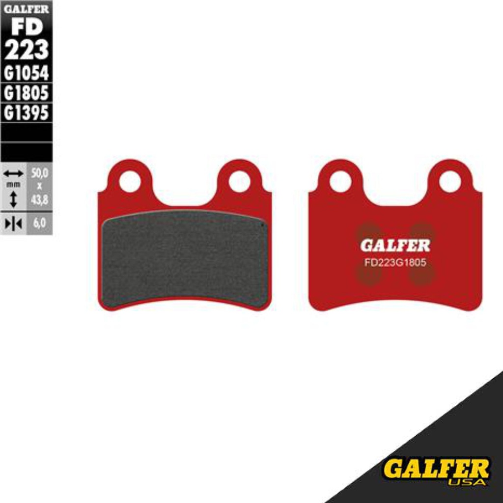 Galfer - Pads, Brake, FD223, G1805, Semi-Metallic Top Trial