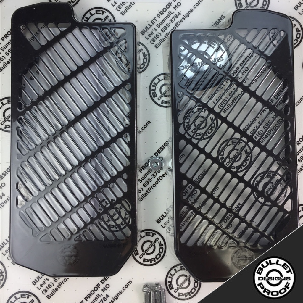 Bullet Proof Designs Aluminum Radiator Guard for GasGas Bikes (2007-2017) - (Black)