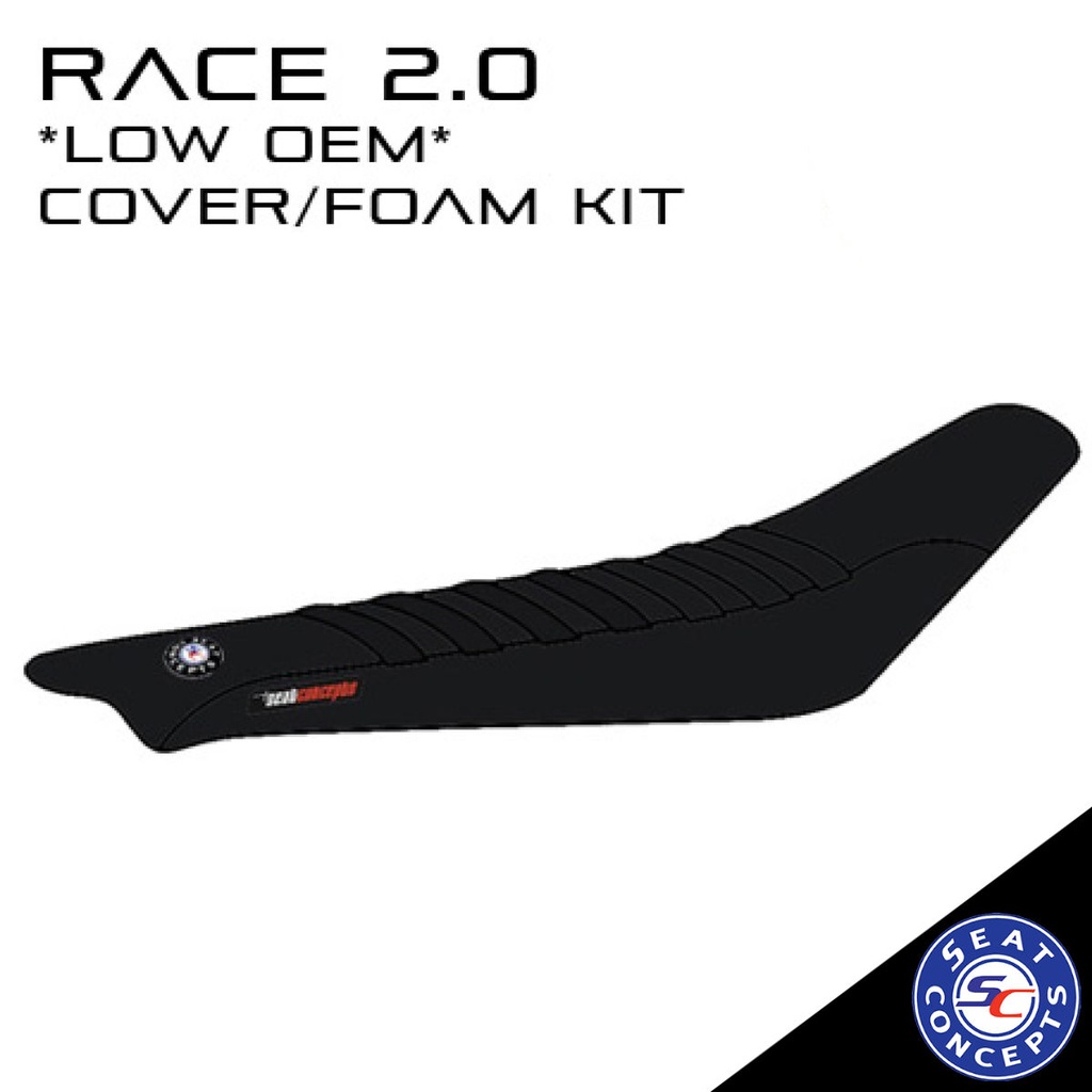 Seat Concepts - Kit, Seat, Cover/Foam, "Low", Race 2.0, GasGas/RIEJU, 21-9250-20-1000x