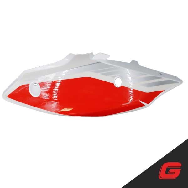 GASGAS Number Plate, Enduro, Right, White with Decal, GasGas 15, BE92500CT-CEQ-1 (Limited Availability)