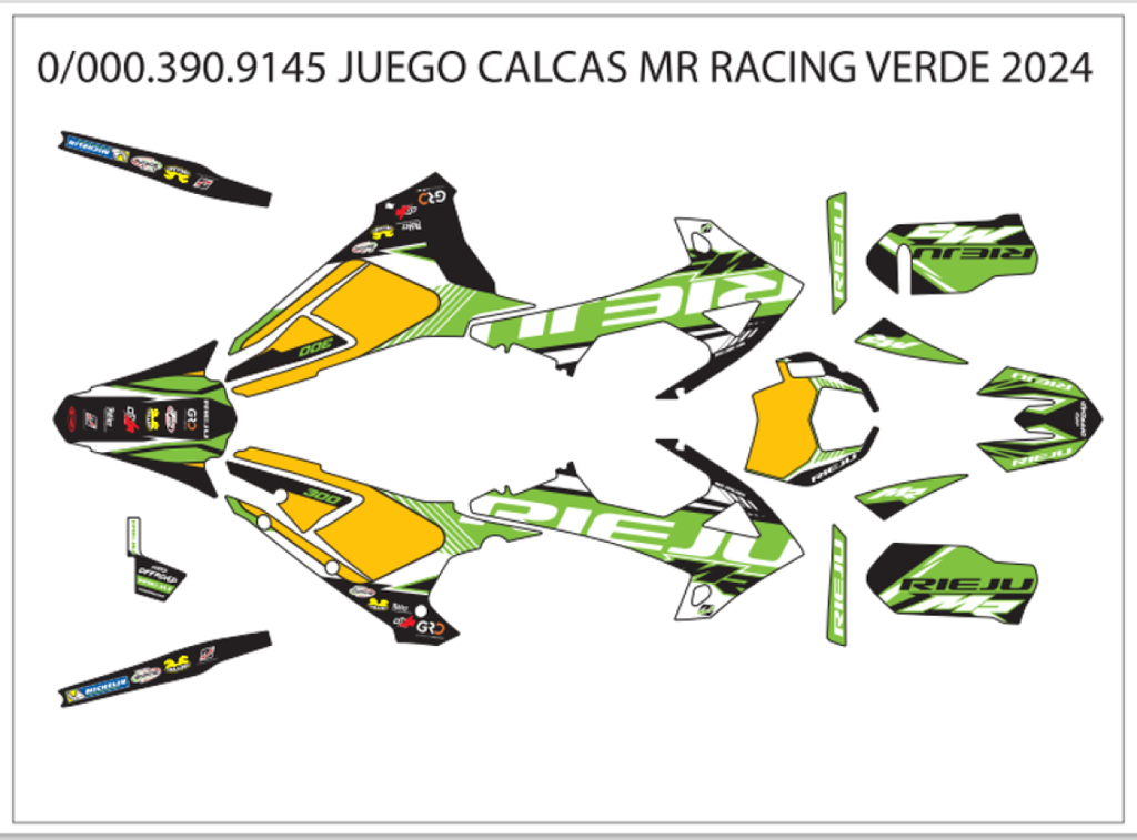 RJ - MR RACING GREEN DECAL SET 2024, 0/000.390.9145