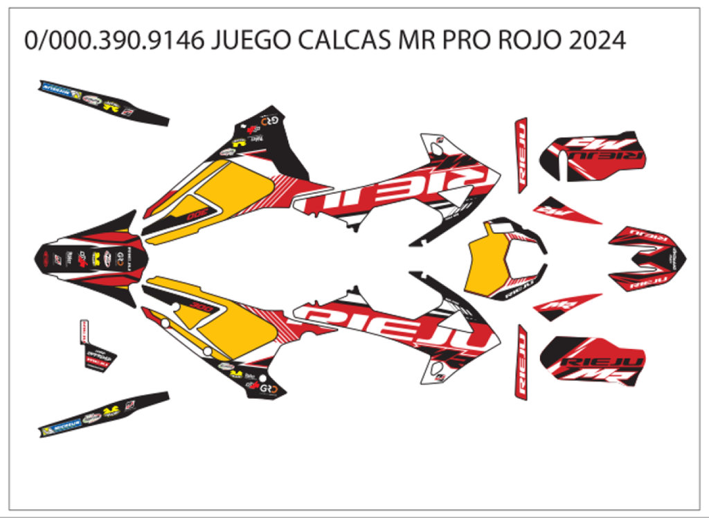 RJ - MR PRO RED DECAL SET 2024, 0/000.390.9146