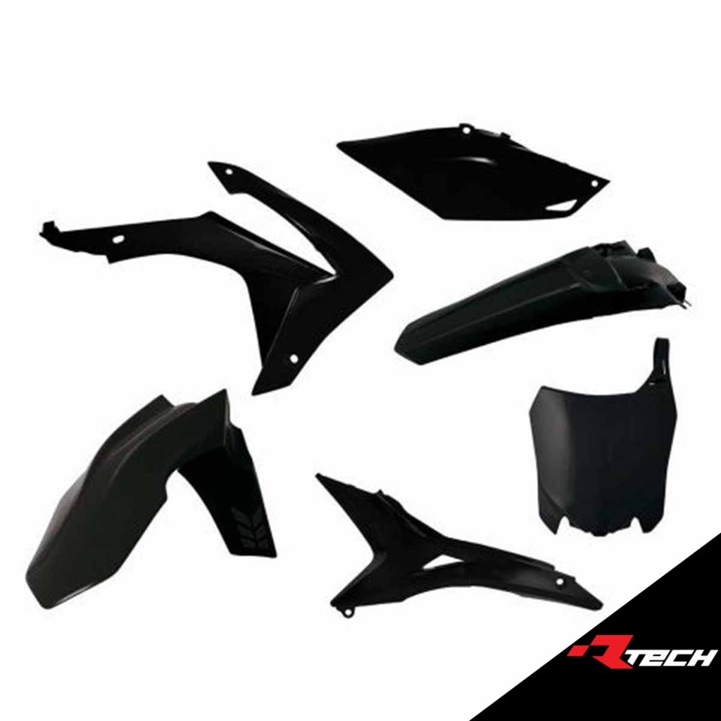 RTech R-KITCRF-RS0-518 Plastic Kit - Honda CRF-R Models (2013 to 2017) - 6 PCS - (Black)