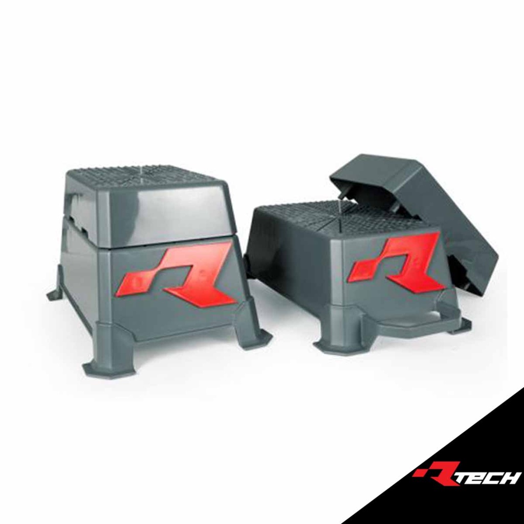 RTech R-BLOCKSGR021 Starting Blocks - 2 PCS  - (Quantum Grey)