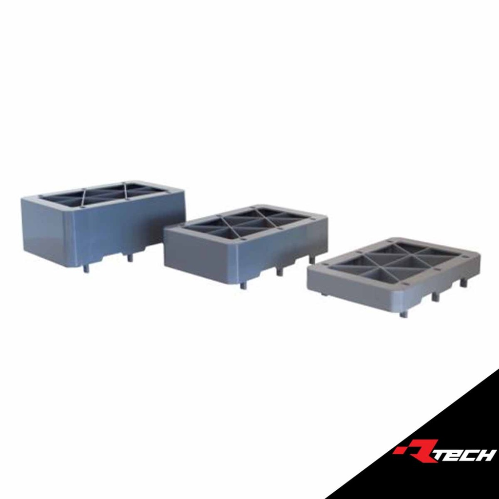 RTech R-SPBLOCKSGR3 Spacers for Starting Blocks - 2 x 25 mm, 2 x 50 mm, 2 x 75 mm (Quantum Grey)