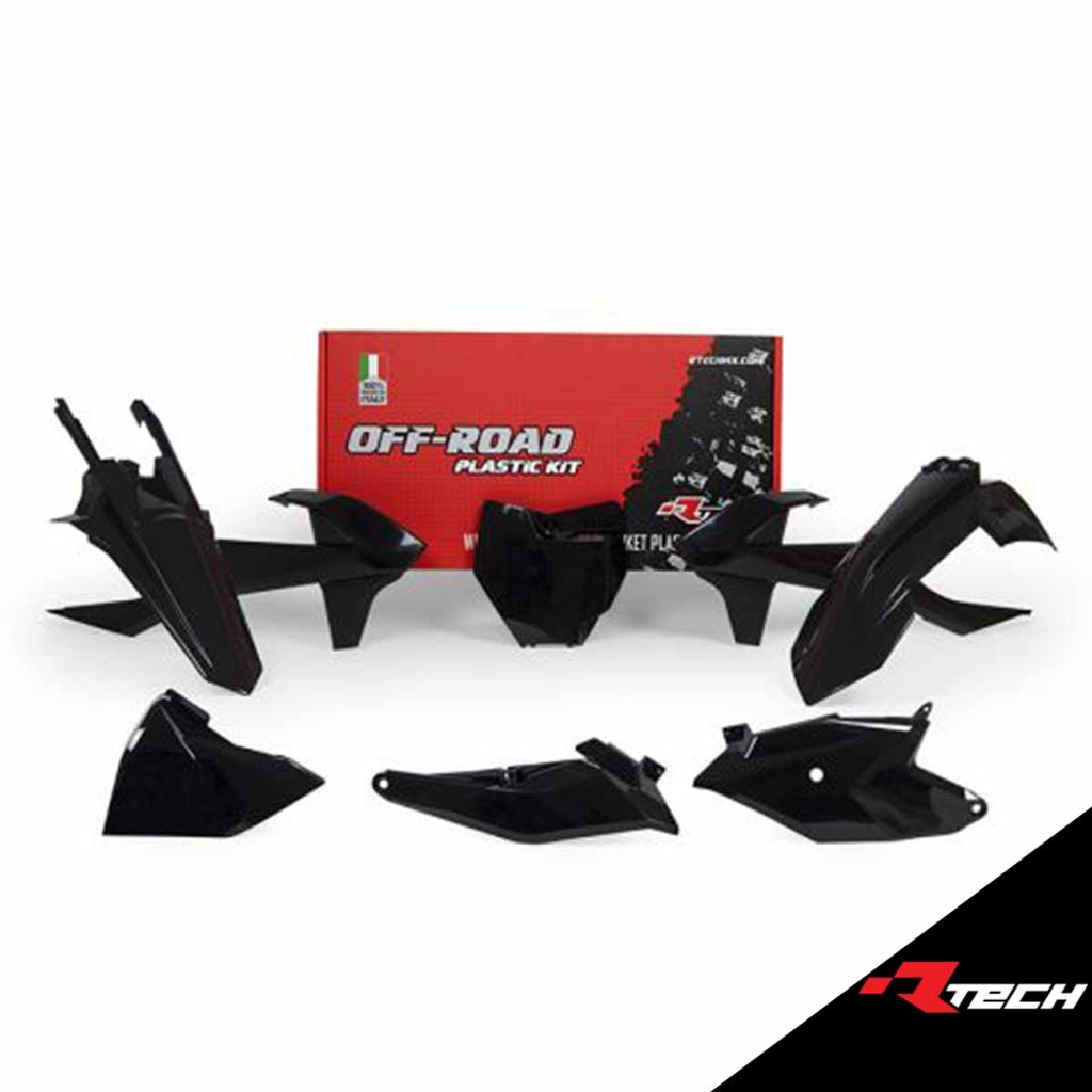 RTech R-KITKTM-OEM-185 Plastic Kit - KTM SX Models (2018 to 2024) - 6 PCS - (K Orange / White / Black)