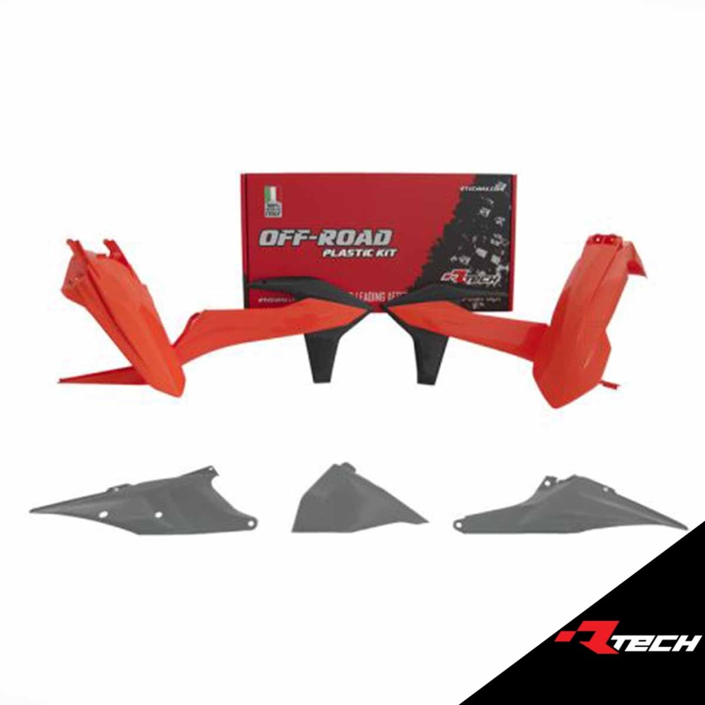 RTech R-KITKTM-OEM-421 Plastic Kit - KTM EXC/EXCF/XC-W/XCF-W Models (2020 to 2023) - 5 PCS - (K Orange / Black / Grey)