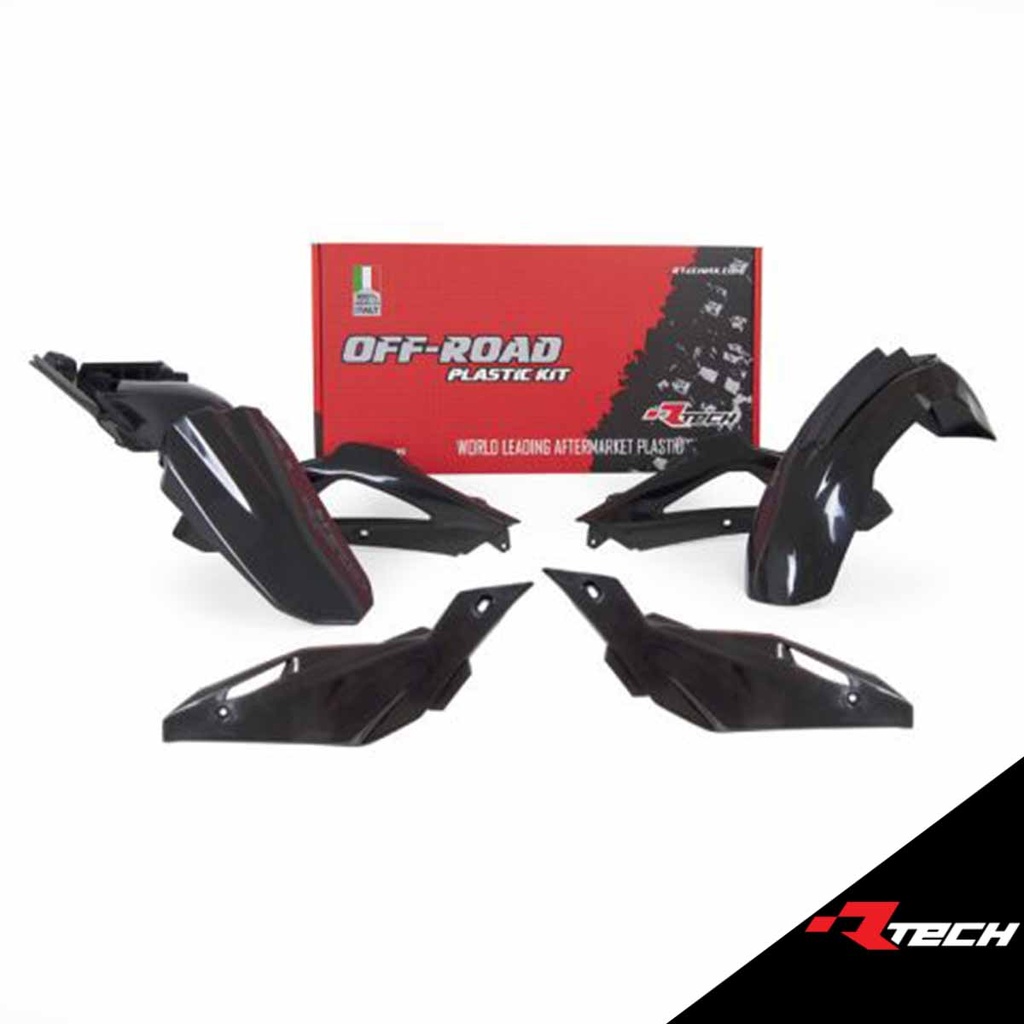 RTech R-KITHSQ-OEM-402 Plastic Kit - Husqvarna TE Models (2008 to 2010) - 5 PCS - (White / Husqvarna Red / Black)