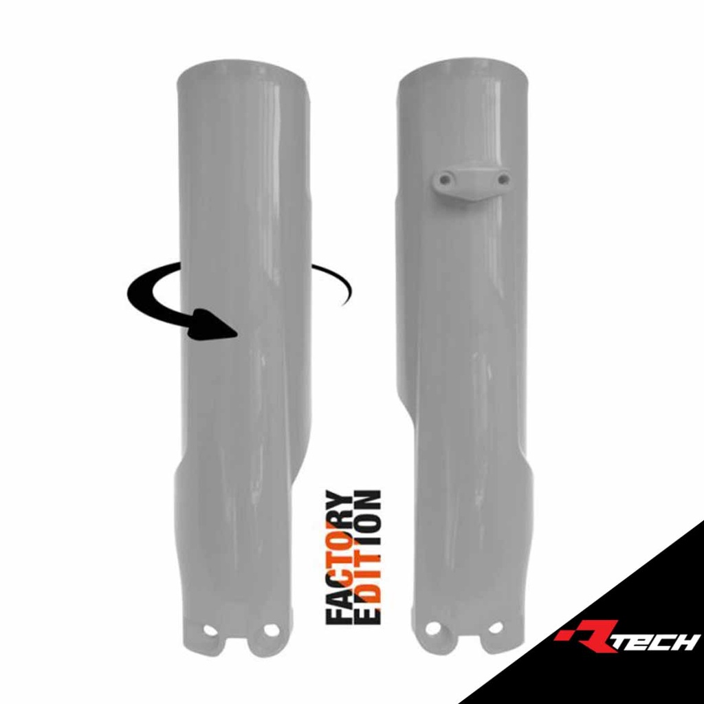 RTech R-PSKTMGR0093 Factory Full Wrap Fork Protectors - GasGas, Husqvarna & KTM Models  (2022 to 2024) - (Grey)