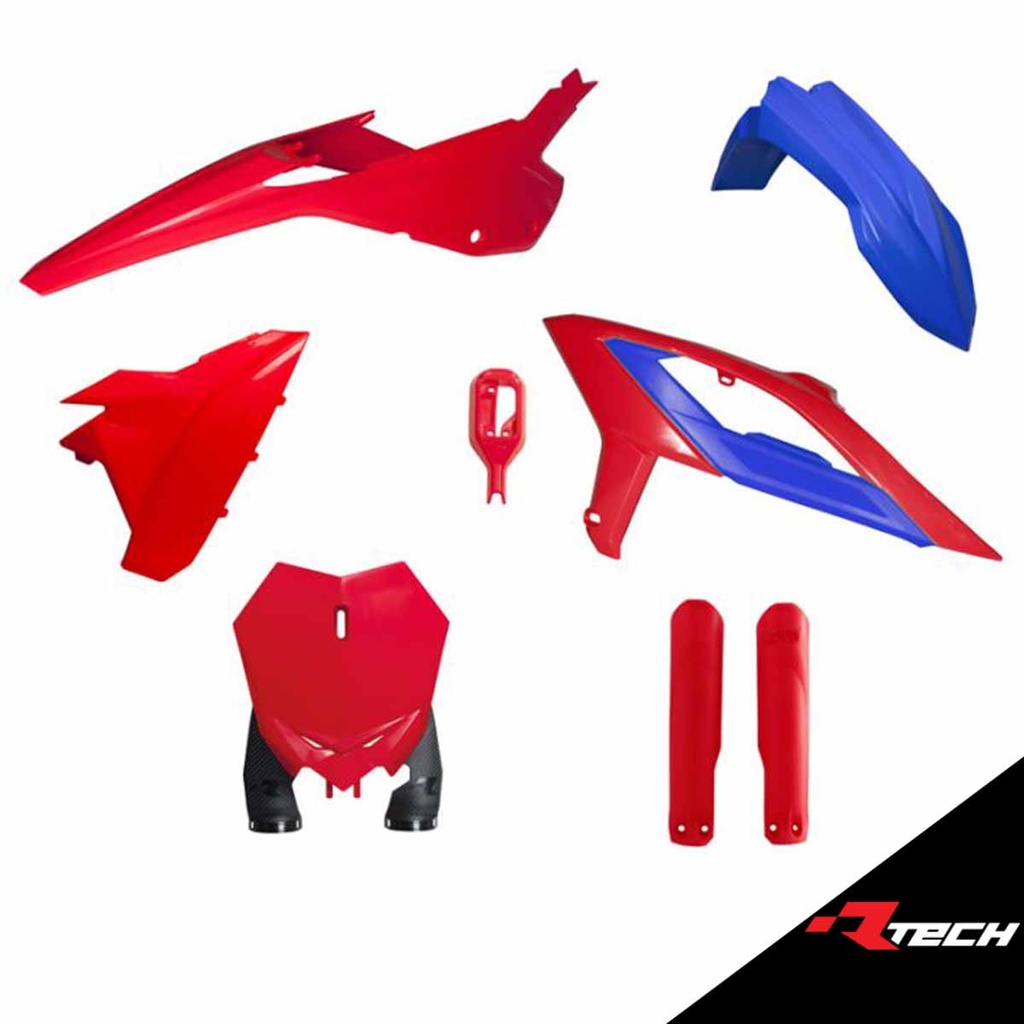 RTech R-KITBET-RS0-626 Plastic Kit - Beta RX Models (2023 to 2024) - 6 PCS - (Beta Red/Beta Blue/Black)