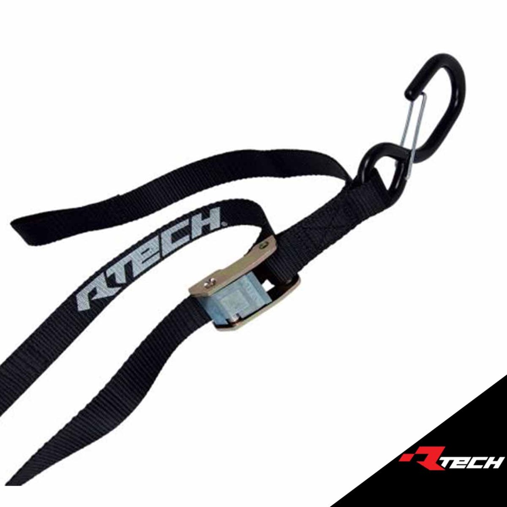 RTech Tie Downs w/Safety Lock - 38 mm / 1.50 in x 2 m / 6.6 ft - 550 kg / 1212 lbs Max Load