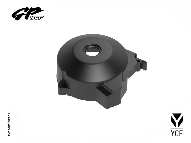 YCF YC110-2004-01-BK Complete Crankcase Cover for Kick Start Engines - Left Hand (Black)