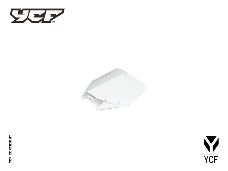 YCF Front Number Plate for Select YCF Bikes (2024-2025) - (White)