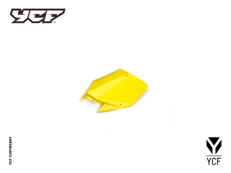 YCF Front Number Plate for Select YCF Bikes (2024-2025) - (Yellow)