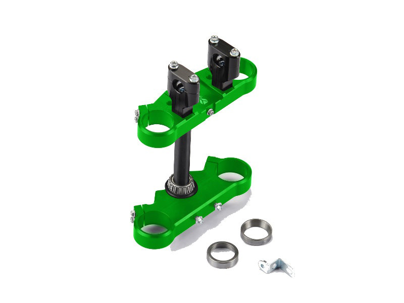 YCF 160mm 45/48 Triple Clamp Set for Select YCF Bikes (2024-2025) - (Green)