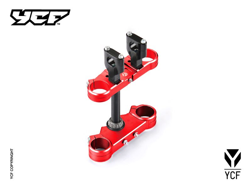 YCF 170mm 48/48 Triple Clamp Set for Factory SP Bikes (2024-2025) - (Red)