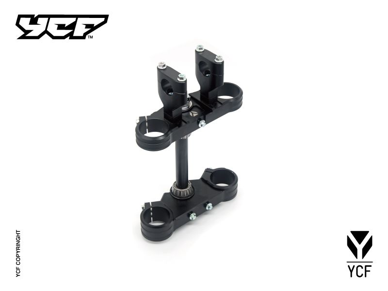 YCF 160mm 48/48 Triple Clamp Set for Bigy and SP Bikes (2024-2025) - (Black)