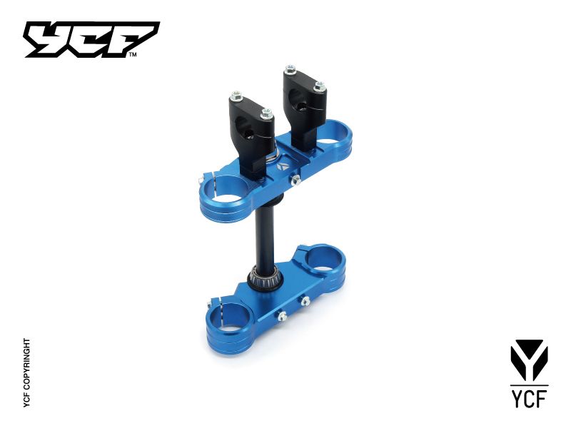 YCF 160mm 48/48 Triple Clamp Set for Bigy and SP Bikes (2024-2025) - (Blue)