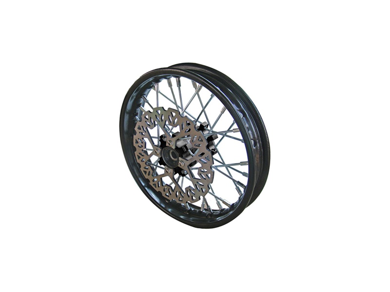 YCF Front Wheel for 50AE & Electric W50 Bikes (2024-2025) - (Black)