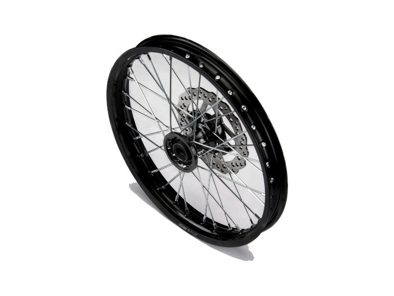 YCF 17" Front Aluminum Wheel with Brake Rotor & Sprocket for Bigy Bikes (2024-2025) - (Black)