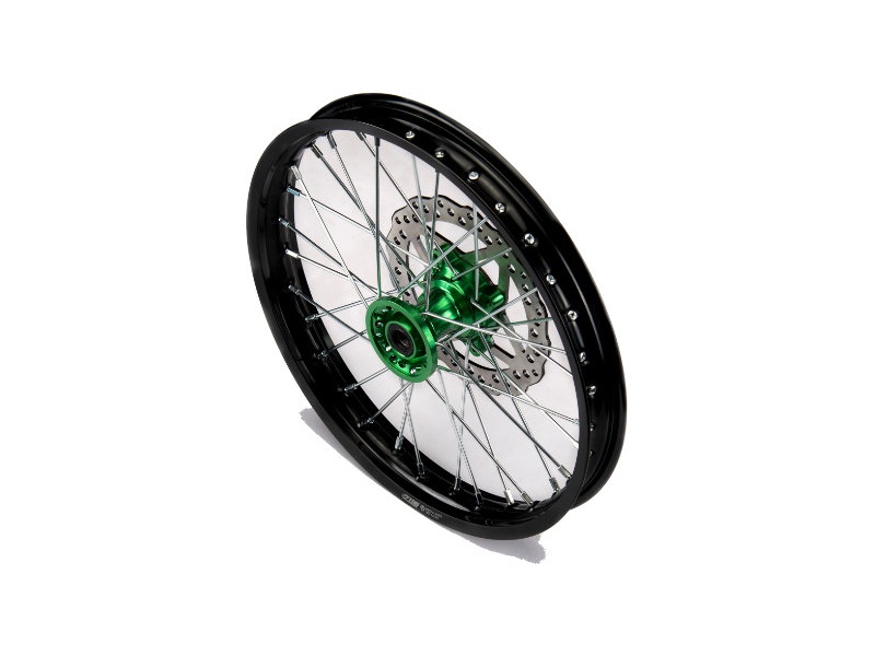 YCF 17" Front Aluminum Wheel with Brake Rotor & Sprocket for Bigy Bikes (2024-2025) - (Green)
