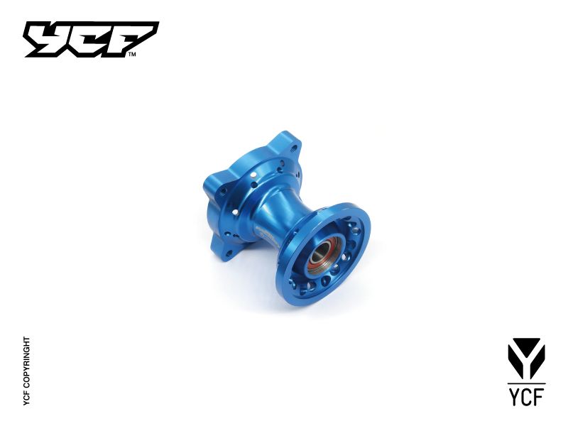 YCF Front Aluminum Wheel Hub for select YCF Bikes (2024-2025) - (Blue)