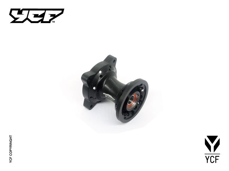 YCF Front Aluminum Wheel Hub for select YCF Bikes (2024-2025) - (Black)