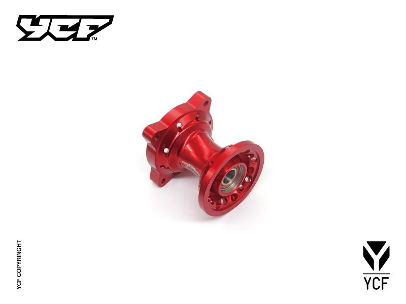 YCF Front Aluminum Wheel Hub for select YCF Bikes (2024-2025) - (Red)