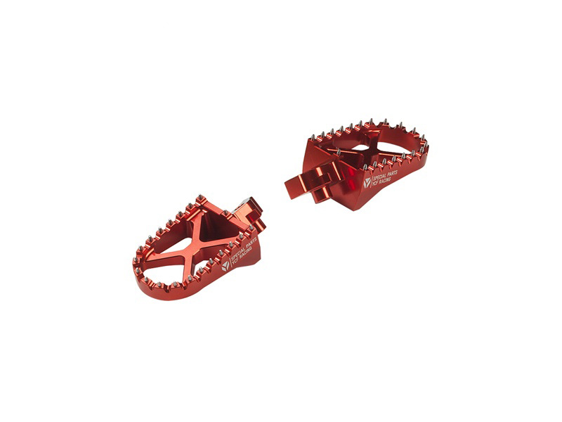 YCF Aluminum Foot Pegs for YCF Bikes (2024-2025) - (Orange)
