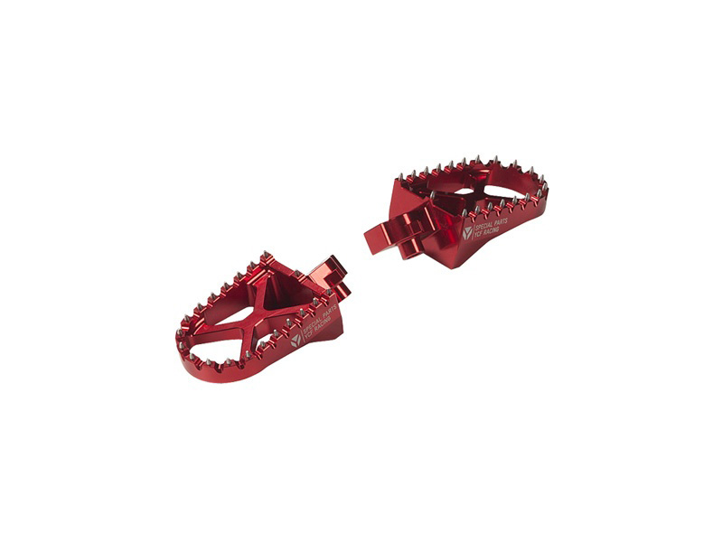 YCF Aluminum Foot Pegs for YCF Bikes (2024-2025) - (Red)