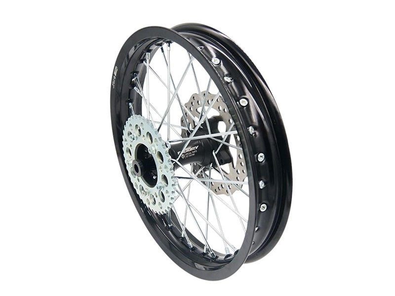 YCF 16" Rear Aluminum Wheel Assembly for Select Bigy Bikes  (2024-2025) - (Black)