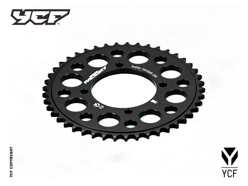 YCF Aluminum 45T Sprocket for Select YCF Bikes (2024-2025) - (Black)
