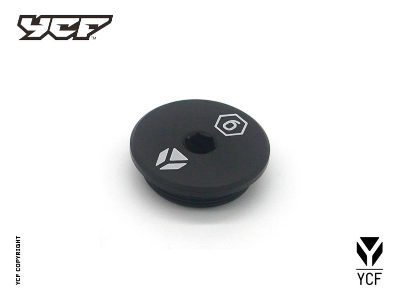 YCF Aluminum Engine Cover Cap with Big View Hole for YCF Bikes (2024-2025) - (Black)