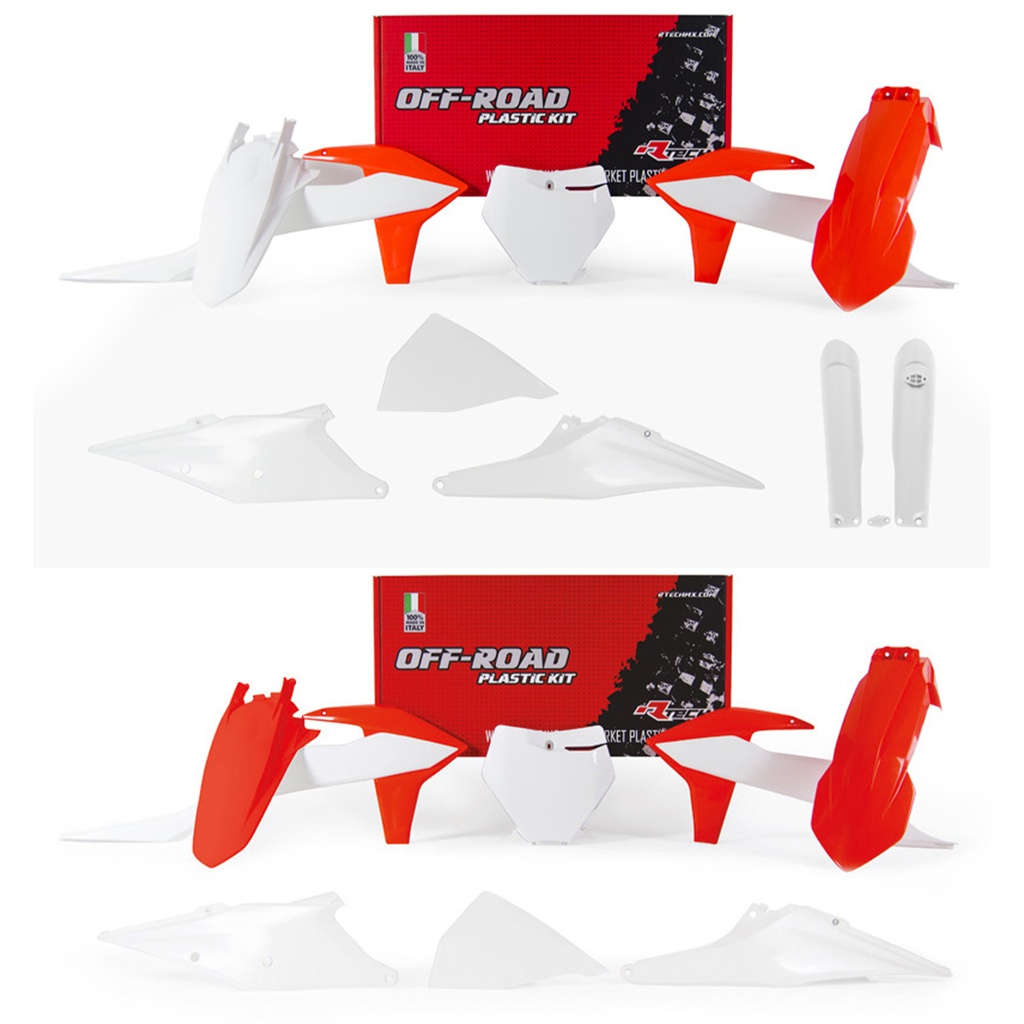 RTech R-KITKTM-OEM-600 Plastic Kit with Left Airbox Cover - KTM SX/SXF/XC/XCF Models (2019 to 2022) - 6 PCS