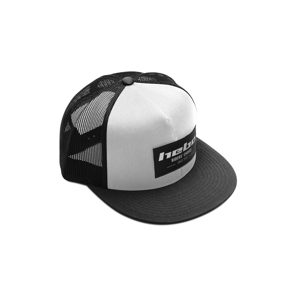 Hebo Two-Tone Adjustable Trucker Cap (White/Black)
