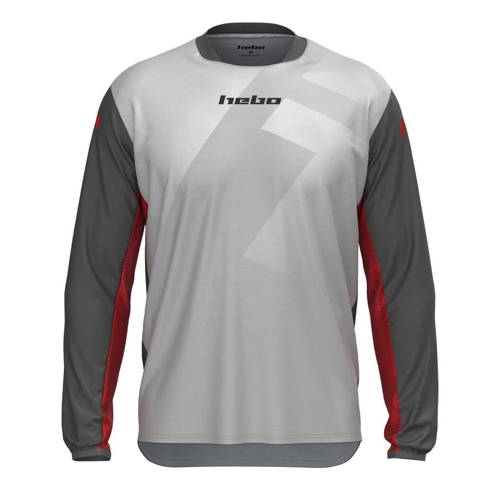 Hebo Tech Jersey with Breathable Lightweight Polyester Fabric (Dark Grey)