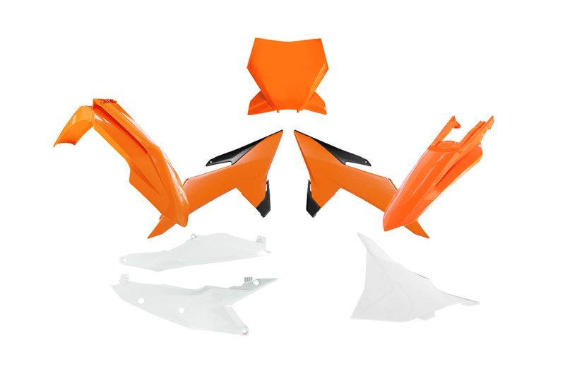 RTech Plastic Kit - KTM SX/XC/SXF/XCF Models (2024 to 2025) - 6 PCS - (KTM Orange / Black / White)