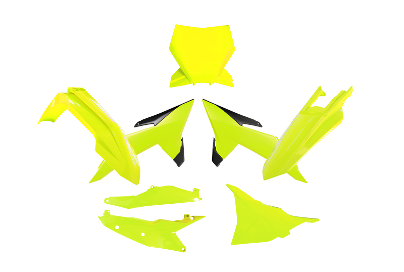 RTech Plastic Kit - KTM SX/XC/SXF/XCF Models (2024 to 2025) - 6 PCS - (Neon Yellow / Black)