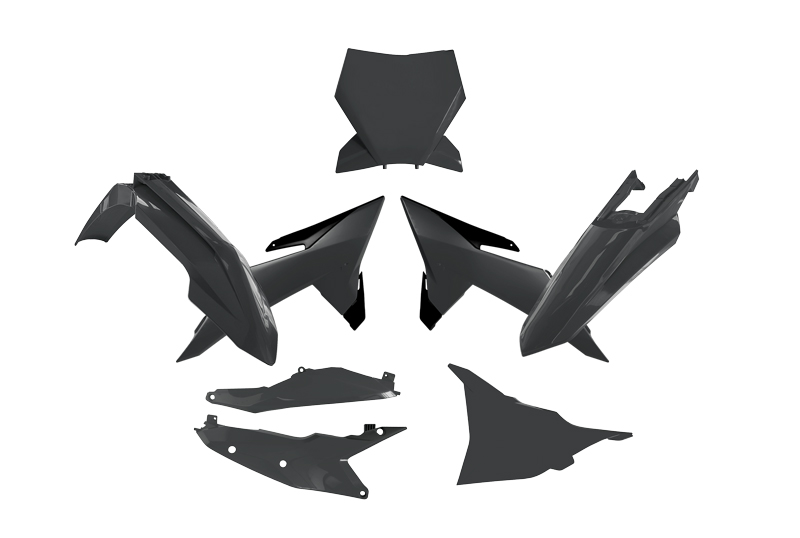 RTech Plastic Kit - KTM SX/XC/SXF/XCF Models (2024 to 2025) - 6 PCS - (Black)