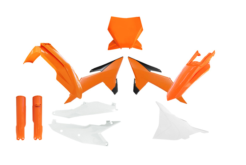 RTech Plastic Kit - KTM SX/XC/SXF/XCF Models (2024 to 2025) - 7 PCS - (KTM Orange / Black / White)