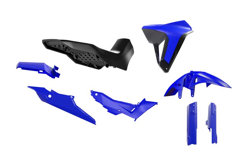 RTech Plastic Kit - Honda Transalp 750 Models (2023 to 2025) - 7 PCS - (Blue / Black)
