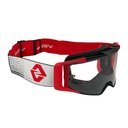 Viral Signature Series Offroad Fixed Face Goggle with Clear Lens (2025) - (Black / White / Red)