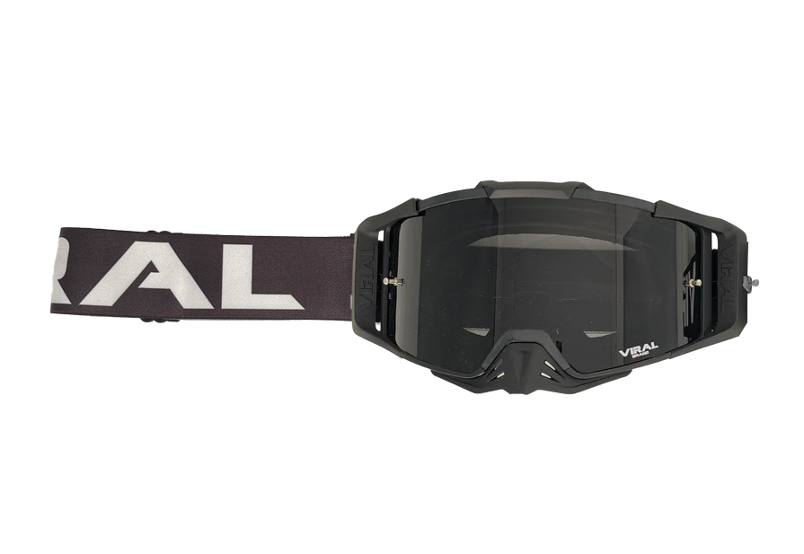 Viral Brand Alpha Series Motocross Goggles with Smoked Lens (Black)
