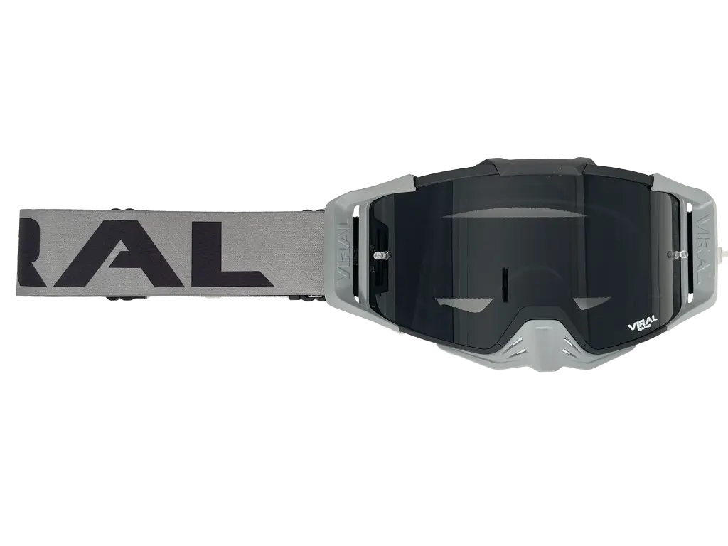 Viral Brand Alpha Series Motocross Goggles with Smoked Lens (Grey)