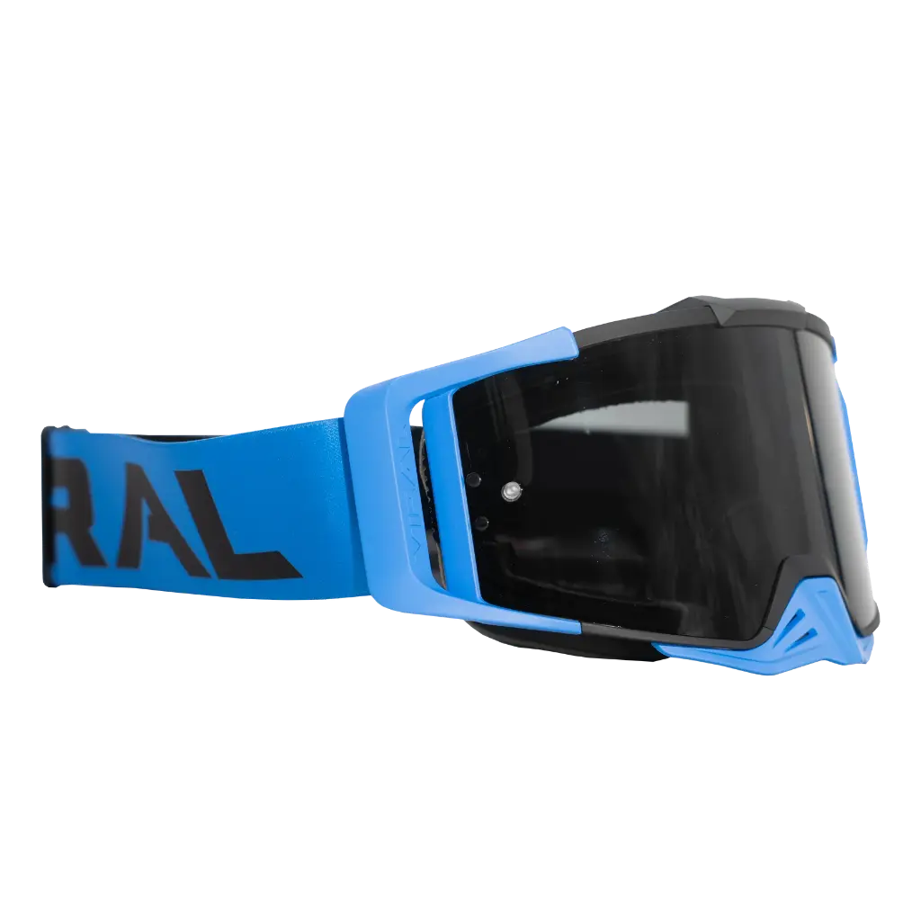 Viral Brand Alpha Series Motocross Goggles with Smoked Lens (Blue)